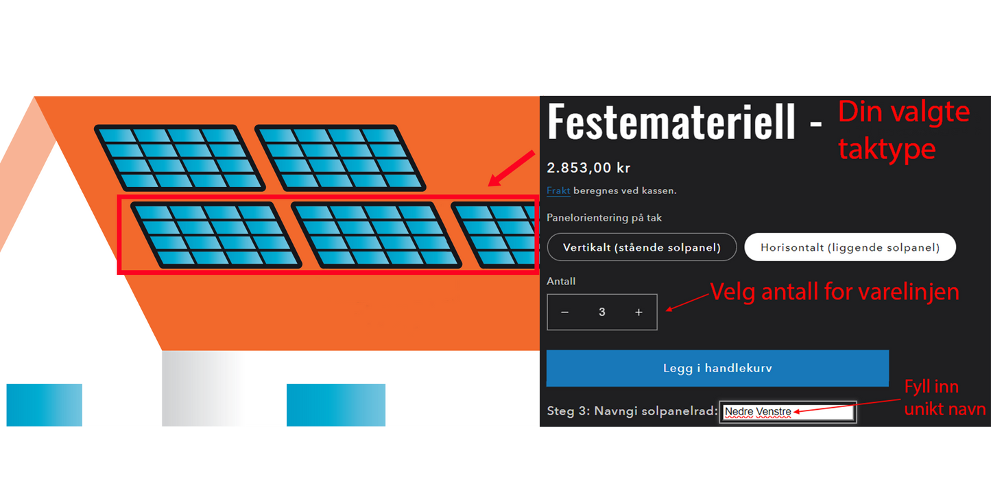 Festemateriell - Takstein