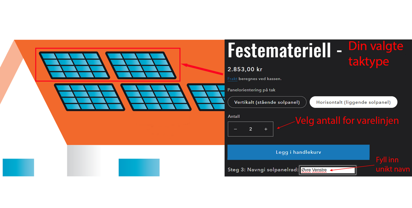 Festemateriell - Takstein